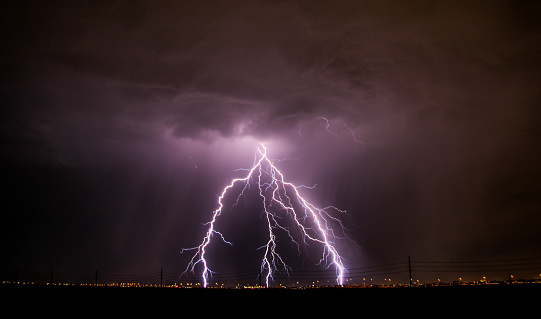Lighting strike in north scottsdale Arizona
