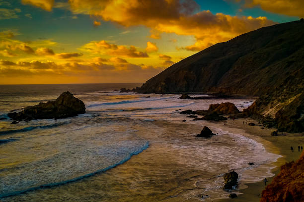 istock Sunset over the beautiful California coastline 1306748042