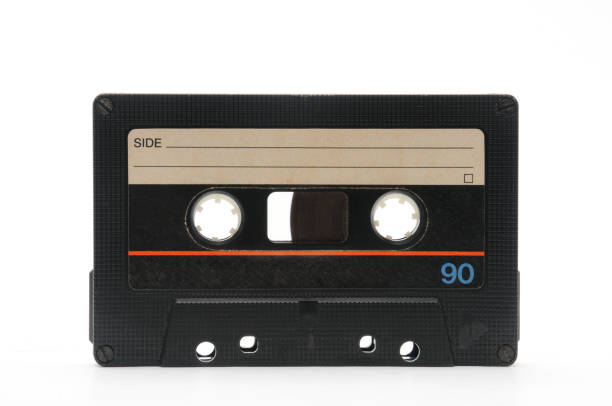 istock Vintage compact audio cassette on white background 1306749475