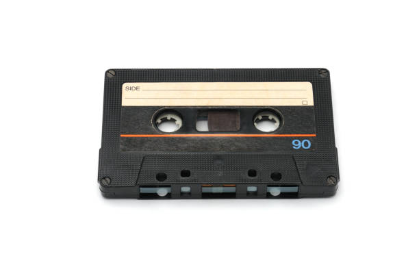 istock Vintage compact audio cassette on white background 1306749478