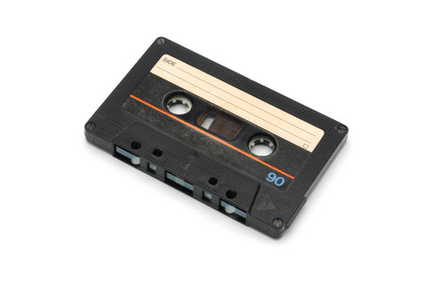 istock Vintage compact audio cassette on white background 1306749481