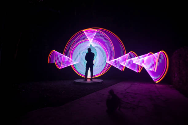istock People with beautiful light painting artwork 1306750647