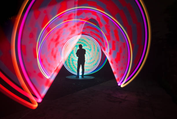 istock People with beautiful light painting artwork 1306750728