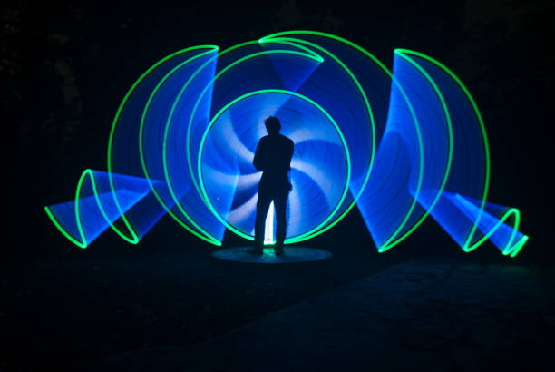 istock People with beautiful light painting artwork 1306750732