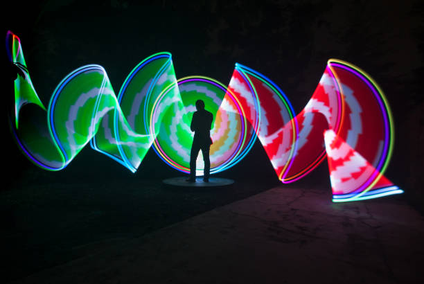 istock People with beautiful light painting artwork 1306750786
