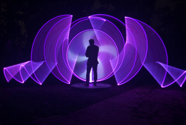 istock People with beautiful light painting artwork 1306750833