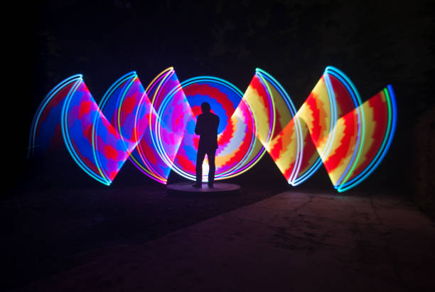 istock People with beautiful light painting artwork 1306750884