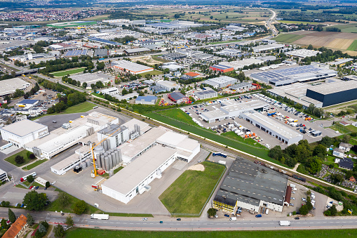 Industrial district viewed from above.