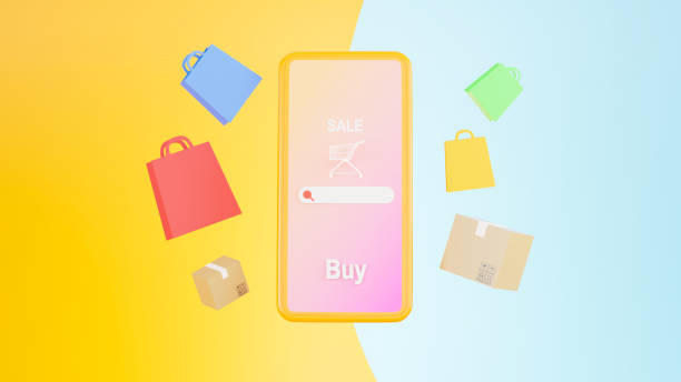 istock 3d render of online shopping store on mobile application concept 1306763852