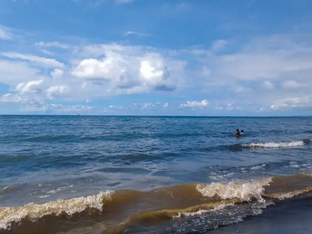 Peaceful Beach Scenery Of Tropical Island At The Village, Seririt, North Bali, Indonesia