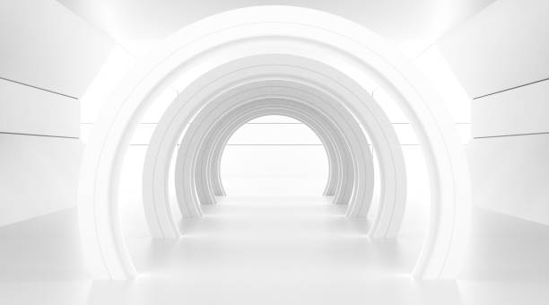 istock Sci-Fi Futuristic Round Corridor 1306776296