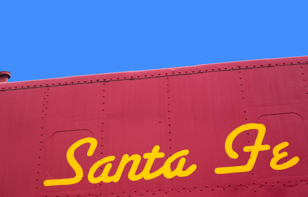 istock Santa Fe NM Written on Red Background 1306782551