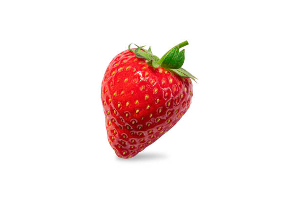 istock Red strawberry isolated on white background with clipping path. Fresh organic fruit. 1306788245