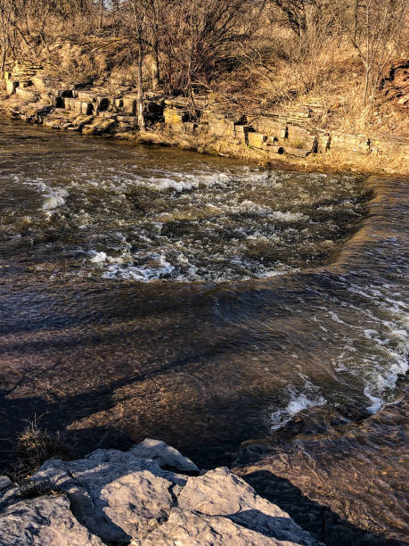 istock Beautiful creek by waterfall in Wisconsin 1306790017
