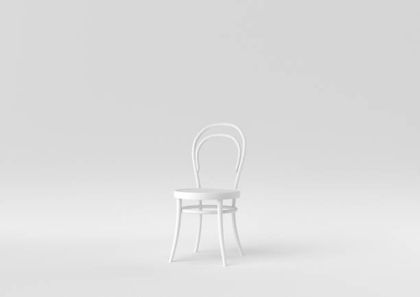 istock white modern chair on white background. minimal concept idea. monochrome. 3d render. 1306800190