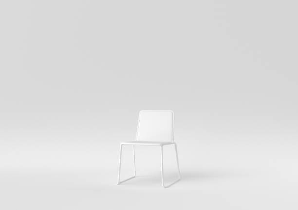 istock white modern chair on white background. minimal concept idea. monochrome. 3d render. 1306800195