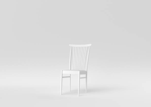istock white wooden comfortable chair on white background. minimal concept idea. monochrome. 3d render. 1306800197