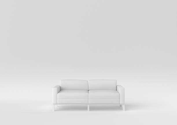 istock white modern sofa on white background. minimal concept idea. monochrome. 3d render. 1306800229