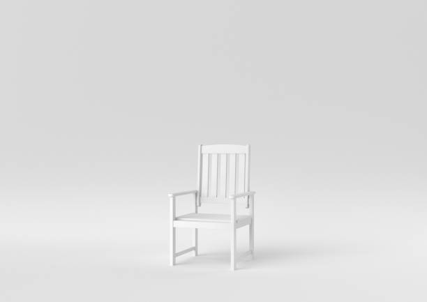 istock white wooden comfortable chair on white background. minimal concept idea. monochrome. 3d render. 1306800297