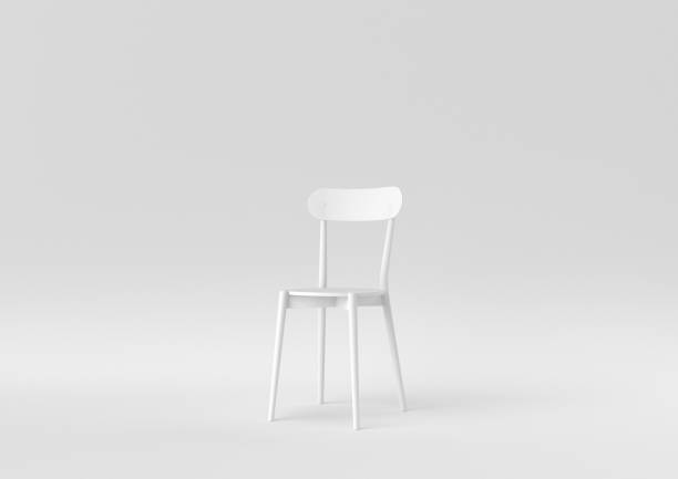 istock white modern chair on white background. minimal concept idea. monochrome. 3d render. 1306800299