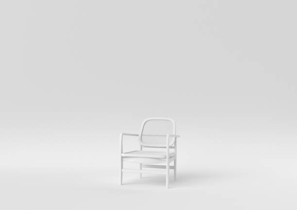 istock white wooden comfortable chair on white background. minimal concept idea. monochrome. 3d render. 1306800424