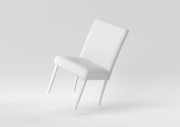istock white modern chair floating on white background. minimal concept idea. monochrome. 3d render. 1306800425