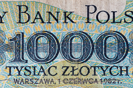 Obverse of 1000 Polish zloty for design purpose
