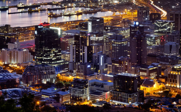 istock Aerial twilight view of downtown Cape Town 1306803690