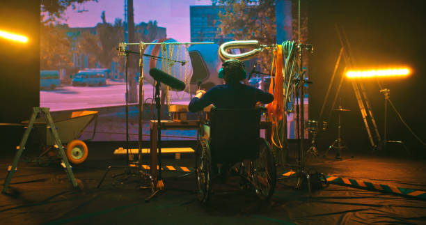 Anonymous handicapped man creating movie soundtrack