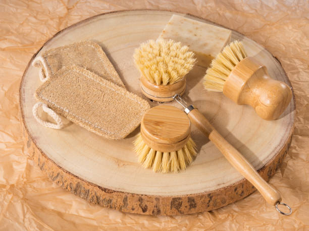 istock Zero waste dish washing kitchen home eco cleaning products 1306805304