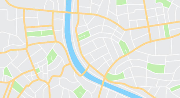 harita şehri. vektör i̇llüstrasyon. - harita stock illustrations