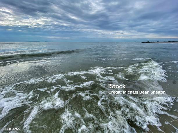 Ocean Waves Crashing Onto Beach Stock Photo - Download Image Now - Atlantic Ocean, Backgrounds, Bay of Water