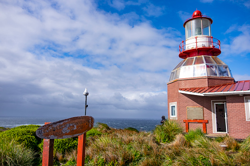 Lighthouse in Cabo de Hornos (Cape Horn) located in the south of Tierra del Fuego archipelago, in Antártica Province, Magallanes Region.