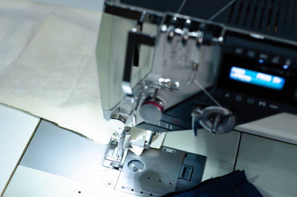 istock Close-up of Sewing Factory Machine 1306829997