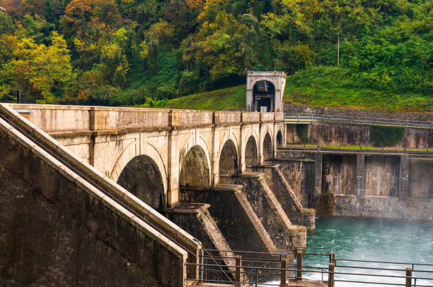 istock hydroelectric power plants over the river Adda, Lecco 1306835442