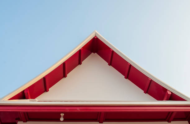 istock Red roof in the ancient temple 1306836675