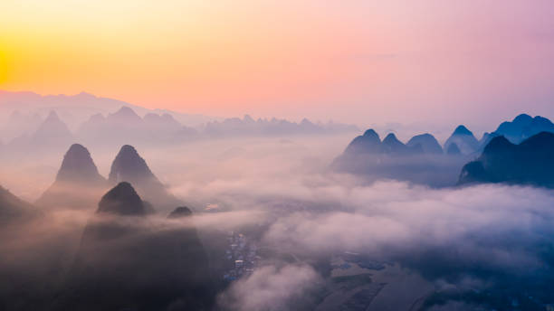 istock Guilin,Guangxi,China karst mountains on the Li River. 1306837362