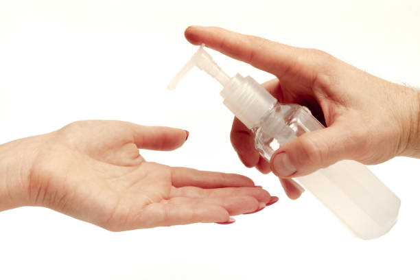 istock sanitizer in the hand. 1306844181