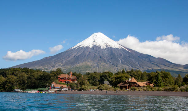 Villarrica Volcano, Chile stock photo