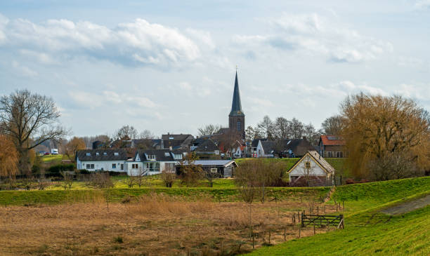 View over the village of Everdingen, Netherlands