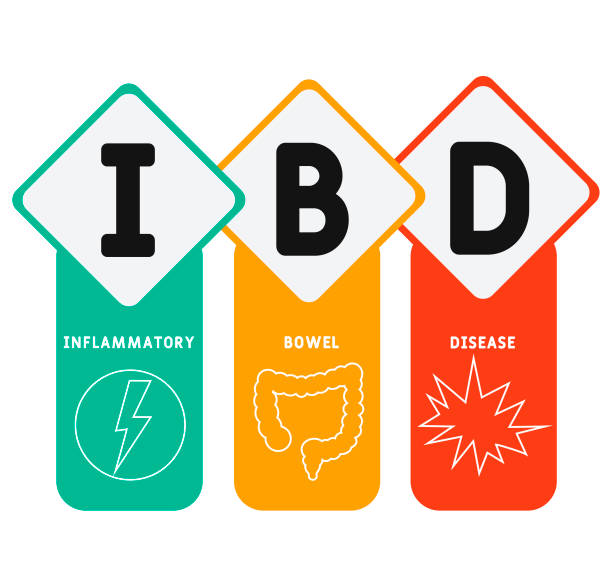 ibd - 염증성 장 질환 약어. 의료 개념 배경 - wyoming flag computer icon symbol stock illustrations