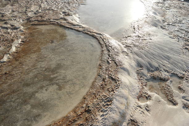 istock Calcium deposits from thermal springs. 1306854603