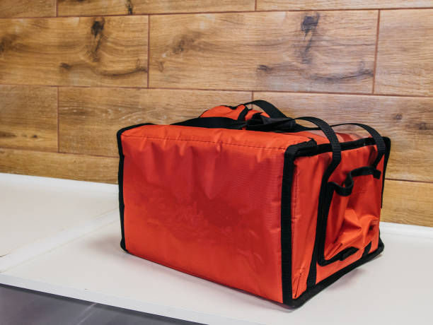istock Pizza Inside Red Thermal Delivery Bag 1306859339