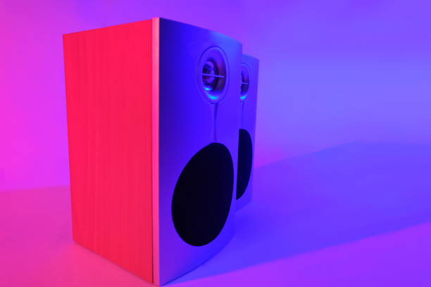 istock music speakers in neon color 1306859976