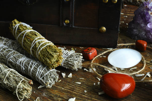 istock Smudge Bundles and Selenite Wand 1306875645
