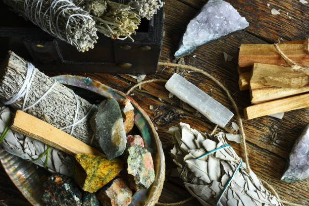 istock White Sage Bundles and Healing Crystals 1306875655