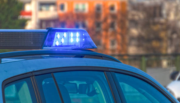 istock police car with blue light 1306883951