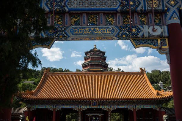 istock Asian touristic place with old temples around 1306884932