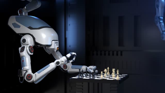 Robot playing a game of chess
