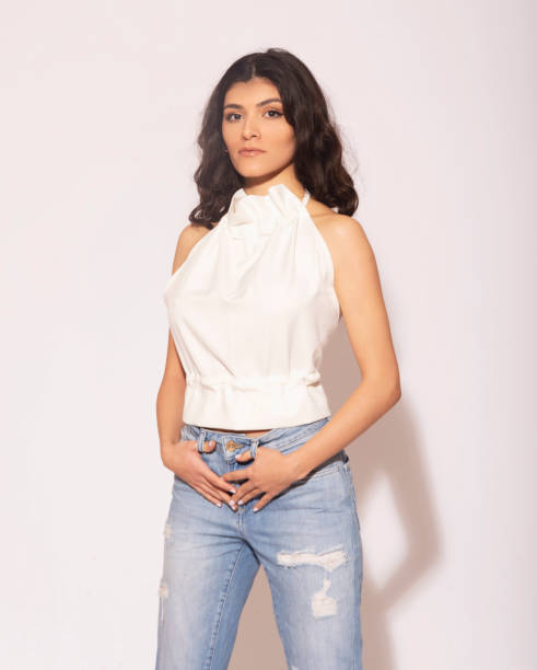 istock Cool frugal fashion model. 1306894718
